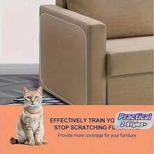 20/30pcs Cat Scratch Protector Sheets - Transparent Double-Sided Furniture Protection Film, Suitable For Sofa And Armchair, Durable PVC Pet Anti-Scratch Stickers - Multicolor - View 1
