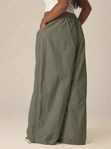 MUSERA Pantalones tipo globo y paracaídas de talla grande, estilo cottage core, lindos y acogedores, casuales para primavera y verano, Spring Dew - Verde militar - Ver 4