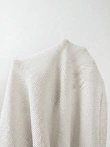 SHEIN Franclia Nouveau débardeur en tricot doré scintillant pour femmes 2026 - col rond, détail de l'emmanchure côtelée, silhouette courte, mélangeant sans effort le glamour rétro des années 90 avec un chic minimaliste, idéal pour les brunchs, les sorties nocturnes et le port quotidien au printemps et en été - Blanc - Voir 7