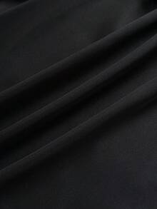 Attitoon Women's Summer Elegant Solid Color One-Shoulder Ruffle Asymmetric Hem Mini Dress - Black - View 5