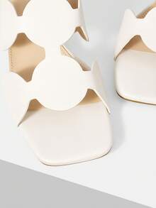 MOTF PREMIUM SIMPLE AND GENEROUS, FASHIONABLE AND VERSATILE, CASUAL WORKPLACE COMMUTER WOMEN'S HIGH-HEELED SANDALS SUMMER - Off-white - View 6