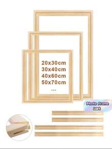 1Set, Wooden Frame DIY, Canvas Oil Painting, Pine Frame, Mural, Diamond Frame, Stretched Silk Frame, Practice Canvas, Wooden Inner Frame, Living Room, Bedroom, Home Decoration Gifts, Birthday Graduation - multicolor - View 1