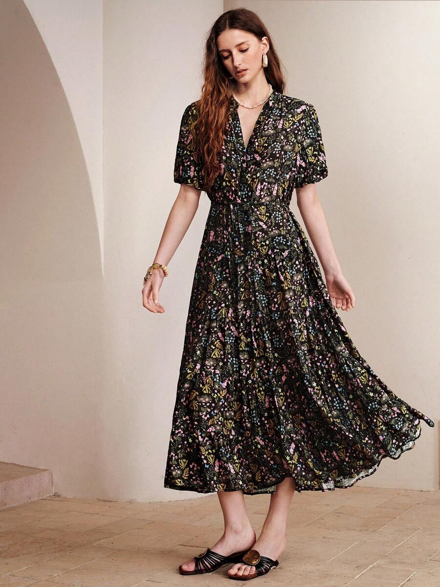 Arave 女款花卉印花休閒派對長洋裝