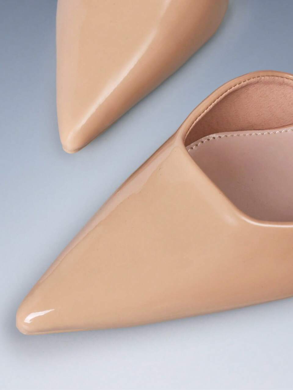 CUCCOO GRLICON Women's Shoes New Apricot Pointed Foot Strap Fine High-Heeled Patent Leather High-Heeled Shoes, Commuting Fashion Wear, Y2K
