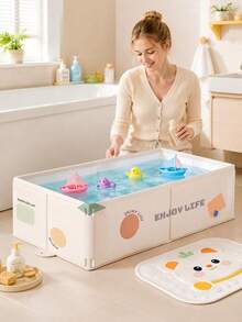1pc Foldable Multifunctional Bathtub, Portable Small Bathtub, Shower Basin, Suitable For Indoor/Outdoor, Travel, Garden, Pets, All Season Use, Attention To Size, Comfortable, Mother's Day Gift - multicolor - View 4