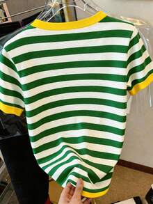 Resyla Áo cổ vũ nhóm in kỹ thuật số 3D sọc dành cho người hâm mộ bóng đá Brazil trong ngày thi đấu World Cup. - Nhiều màu - Xem 2