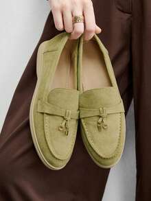 CUCCOO BIZCHIC Scarpe da donna casual, semplici e comode, con copertura del piede portatile, adatte per l'ufficio e il pendolarismo, scarpe basse - Verde chiaro, - Visualizzare 1