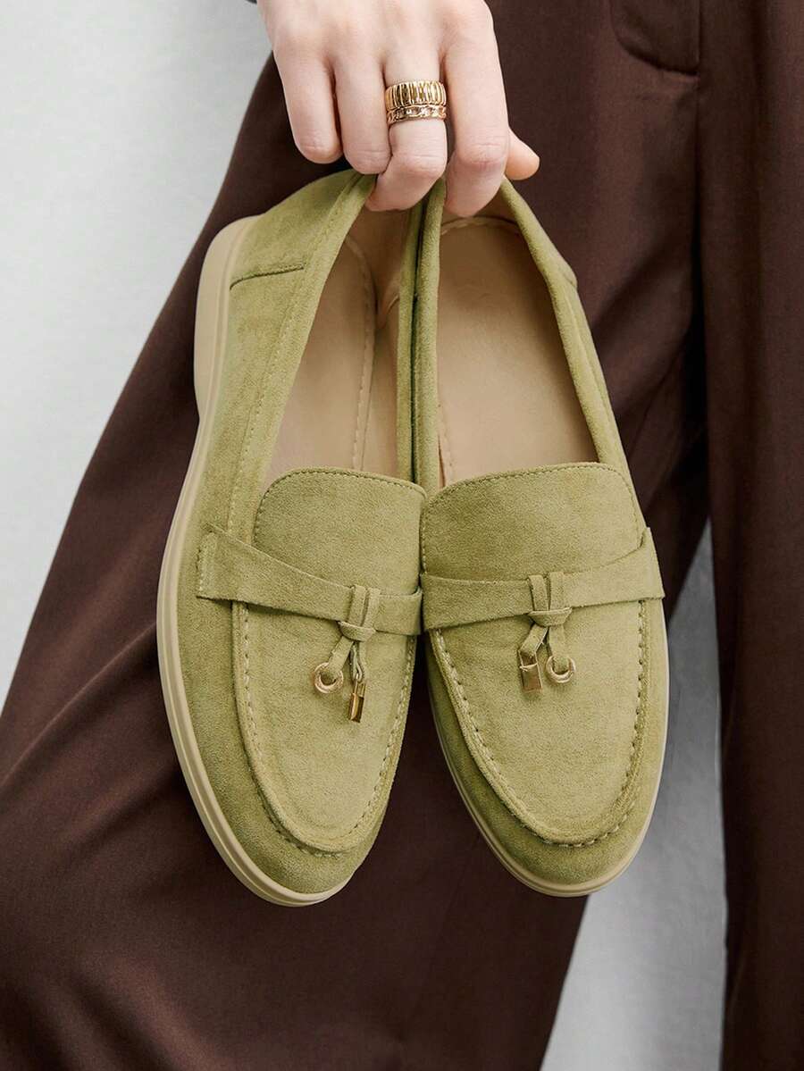 CUCCOO BIZCHIC Scarpe da donna casual, semplici e comode, con copertura del piede portatile, adatte per l'ufficio e il pendolarismo, scarpe basse - Verde chiaro, - Visualizzare 1
