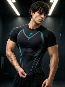 Gym Rark Herren bedrucktes Kontrastfarben Rundhals Kurzarm Sport T-Shirt 3er/Set, Fitness - Verschiedenfarbig - Übersicht 6