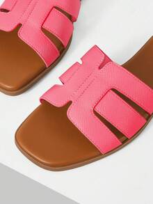MOTF PREMIUM WOMEN'S COMFORTABLE SIMPLE VERSATILE FLAT SANDALS - Baby Pink - View 5