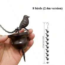 Metal Bird Shaped Rain Chain, Suitable For Eaves Gutters - Vintage Garden Decor, Perfect Gift For Home And Patio - 1PC - View 3