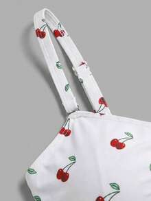 Sweetra CURVE Plus Size Cherry Print Tankini Swimwear Set Vacation Beach Summer - Multicolor - View 3