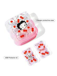 Betty Boop x SHEIN Funda para cable de datos compatible con cargador de - Multicolor - Ver 5