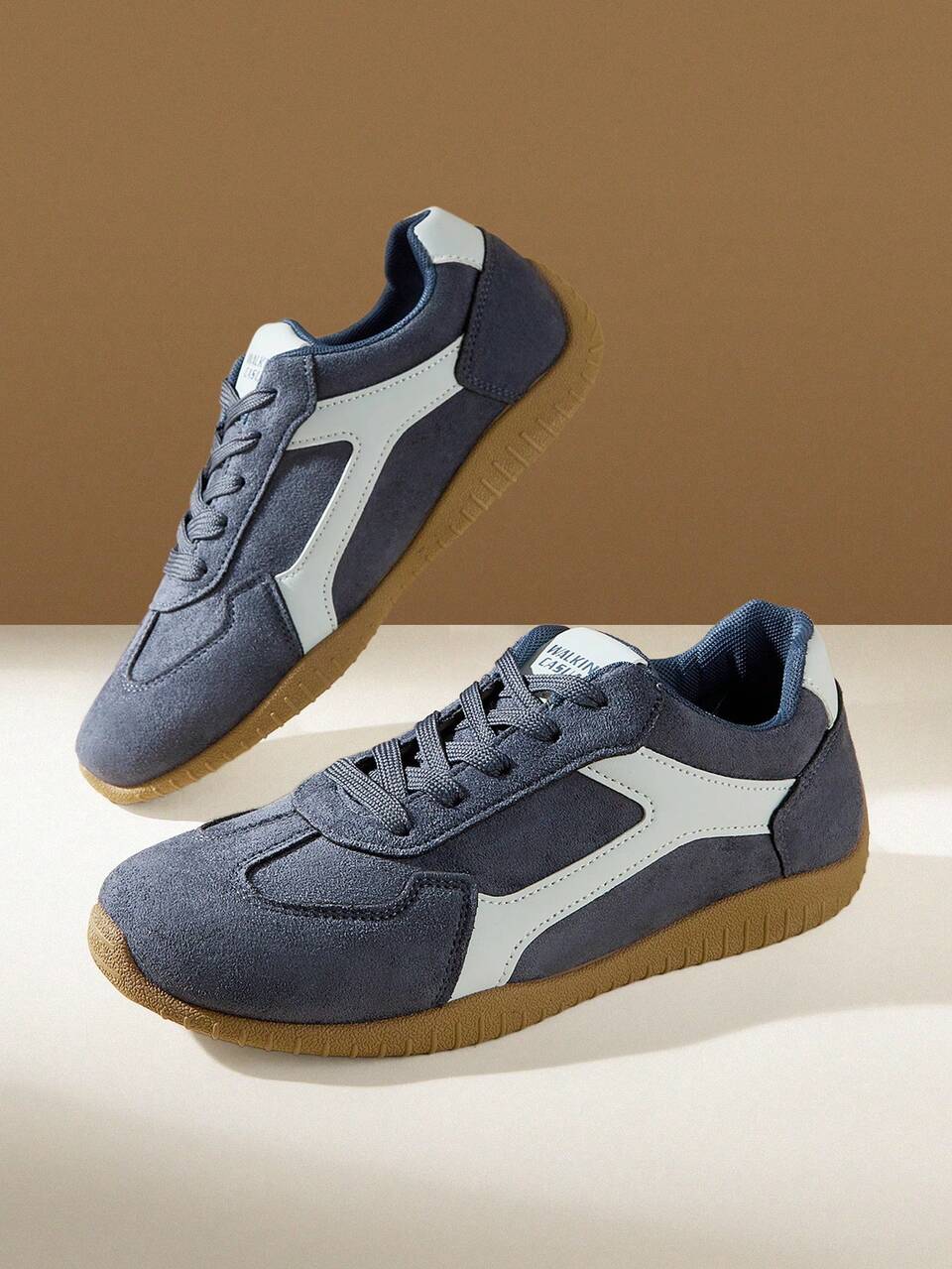 CUCCOO EASI Women's Flat Casual Shoes Lace-Up Casual Versatile Going Out College Moral Training Shoes