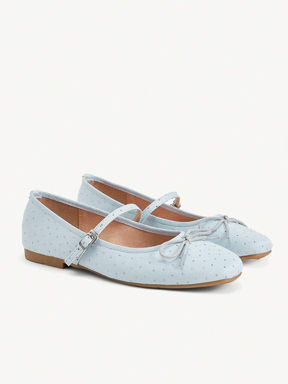CUCCOO CHICEST Women Shoes Multi-Color Satin Hot Diamond Mary Jane Shoes, Square Toe Bow Buckle Flats, Spring And Summer Commuting Dating Ballet Sty