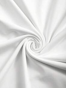 Resyla Camiseta casual para hombre de manga corta y unicolor, simple - Blanco - Ver 3