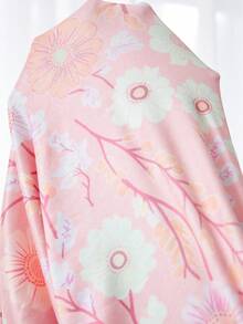 SHEIN 大尺碼女款純色短袖上衣與花卉印花長褲睡衣套裝 - 彩色 - 查看 6