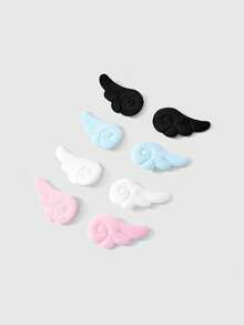 ROMWE Kawaii 可愛天使翅膀組合胸針，適用於包包、衣物、帽子與吊飾，女性胸針配飾，適合日常裝飾與搭配 - 彩色 - 查看 3