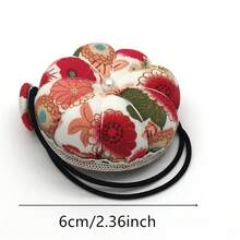 1pc Beautiful Flower Pattern Sewing Pin Cushion Sewing Accessories Sewing Pin Cushion Needle Cushion Needle Pillow Wrist Pin Cushion - multicolor - View 3