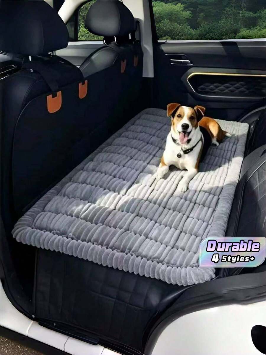 1-Piece Non-Slip Car Dog Mat, Heavy-Duty Pet Seat Mat With Rear Extension, Chew-Resistant And Wear-Resistant Floor Mat, Easy-To-Clean Car Seat Protector, Suitable For SUVs, Sedans, And Trucks - Compatible With All Dog Breeds And Sizes - Multicolor - View 1