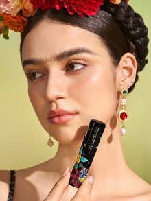 Frida Kahlo X SHEIN 1個 0.27oz/8ml 藝術圖案印花噴霧瓶，適用於香水、化妝水及其他液體，附漏斗，可重複填充，花卉、墨西哥風格、芙里達、藝術家 - 黑色 - 查看 2