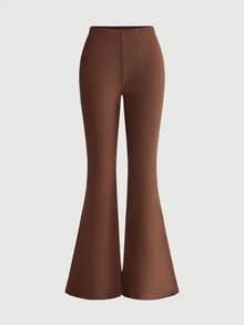 ROMWE Hippie Women's 2 Pieces Vintage Embroidered Knit Brown Halter Neck Set - Brown - View 7