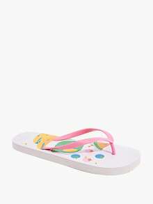 Grefit Leopard Print Flip-Flops, Summer Vacation Beach Triangle Shoes, Comfortable Slippers For Home Wear - White pink - View 8
