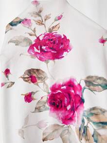 SHEIN Plus Size Floral Print Cami Nightgown - Multicolor - View 6