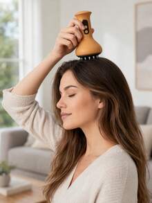 Teckwe 1PC Compact Electric Guasha Brush, Vibration & Red Light & Warm Heat, Smart Acupoint Massager, For Home Shoulder & Neck Relief, Hot Search Model - Pink - View 2
