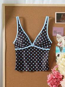 Bonvoyette Atasan Baju Renang Wanita Motif Polkadot - MultiWarna - View 3
