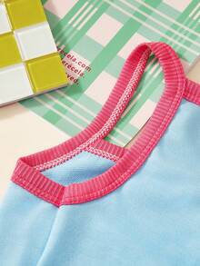 PETSIN 1 Piece Of Cute Letter And Bow Pattern Printed Pet Vest, Comfortable And Breathable, Casual Style, Breathable And Anti Shedding Pet Clothing - Multicolor - View 2