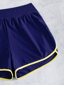 Swim Basics Springbreak 女款黑白對比飾邊運動休閒短褲沙灘褲 - 藏蓝色 - 查看 5