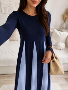 Solavon Women's Colorblock Striped Patchwork Arabian Dress - Multicolor - View 4