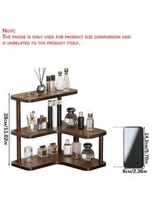 3-Tier Desktop Corner Shelf - Multi-Layer Cup Holder & Office Desk Sundries Organizer, Cosmetics Storage Rack For Vanity And Workstation - multicolor - View 3
