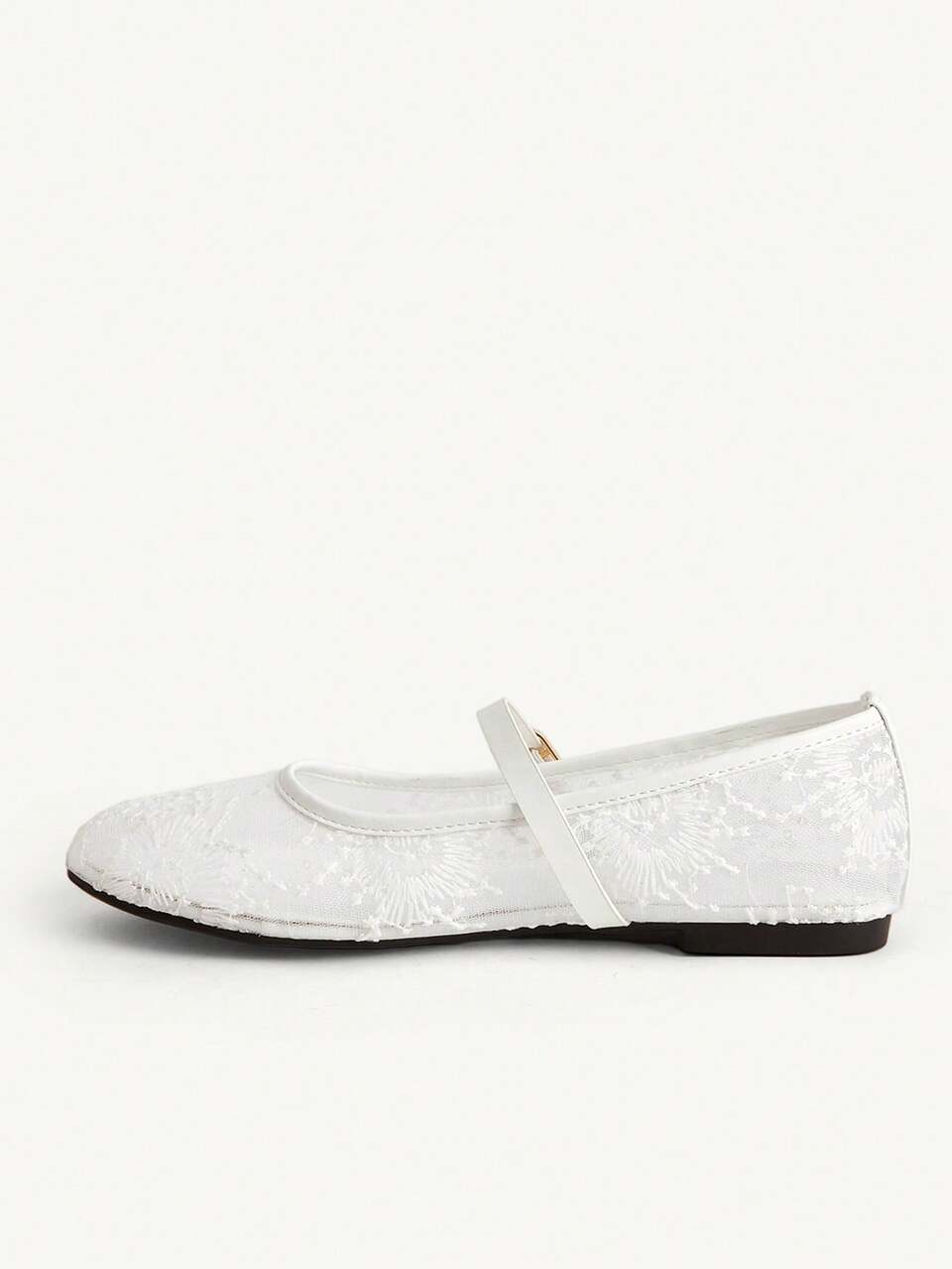 CUCCOO CHICEST New White Mesh Round Toe With Comfortable, Soft And Simple Commuter Women's Flat Shoes
