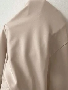 SHEIN LUNE Casual Business Casual Women's Summer Commute Work Waist-Cinching Blazer Teacher's Day Peach Fall Work For Women - Apricot - View 9