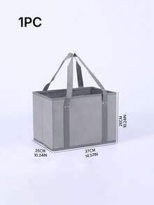 1/2/3pcs Reusable Non-Woven Fabric Storage Basket With Handles, Collapsible Organizer Box, Durable Multi-Purpose Tote For Home, Grocery Shopping, And Laundry - A - View 8