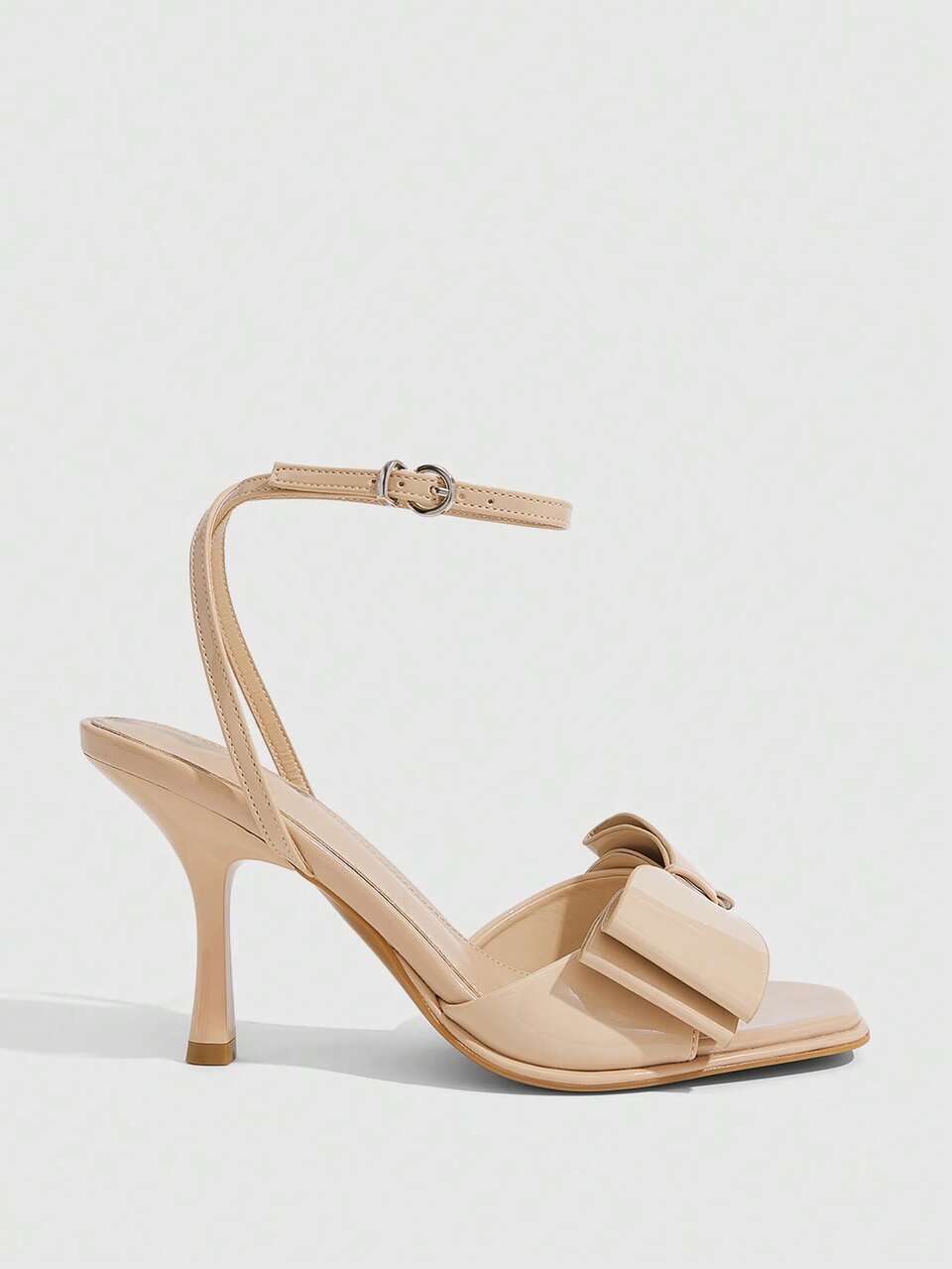 CUCCOO SZL Women's High Heel Sandals Summer Back Strap Open Toe Stiletto Heels Beautiful Fairy Style Match With Skirts French Evening Bow
