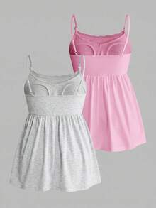 Modmama Top de lactancia informal de unicolor para maternidad, verano - Rosa - Ver 14