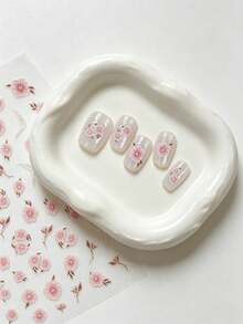 精緻蝴蝶翅膀美甲貼紙 自黏式無香手腳飾品 優雅設計 易於貼附 適合秋冬 DIY 美甲 - ZSM316 - 查看 2