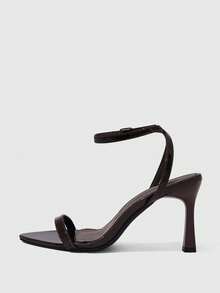 CUCCOO SZL Women's Adjustable Simple High-Heeled Sandals, Suitable For Daily Casual Wear, Spring Break, Easter, Prom - coffee color - View 4