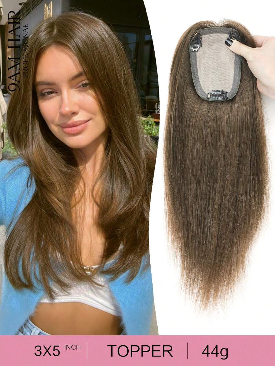 Hair Toppers For Women Real Human Hair 14inch Hair Topper 3x5'' Base Real Hair Toppers For Women With Thinning Hair Upgrade Premium Human Hair Topper - S6 - View 1