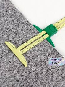 3PCS Fabric Cutting Ruler Set – Quilting Positioning Ruler For Sewing, Button Edge Parallel Line Sewing Gauge, Multifunctional DIY Craft Measuring Tool - multicolor - View 1
