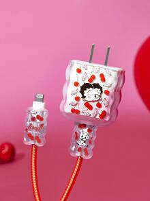 Betty Boop x SHEIN Funda para cable de datos compatible con cargador de - Multicolor - Ver 2