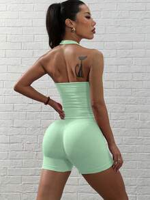Slayform Women's High Waist Yoga Sports Set - Limelight Green - View 2