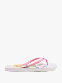 Grefit Leopard Print Flip-Flops, Summer Vacation Beach Triangle Shoes, Comfortable Slippers For Home Wear - White pink - View 12