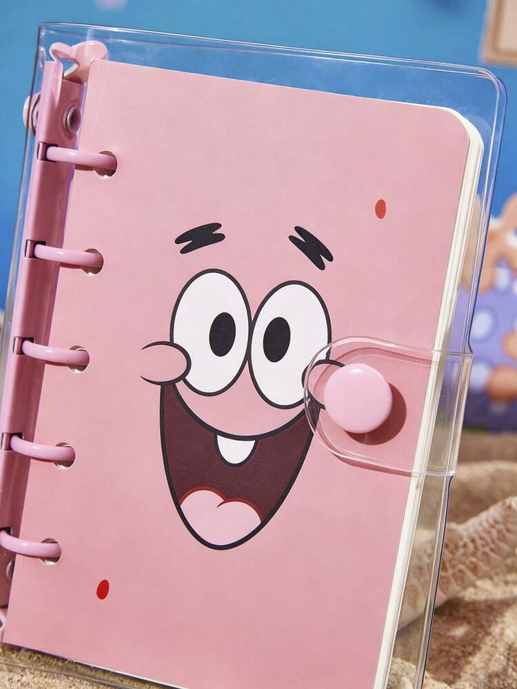 SpongeBob SquarePants | SHEIN Cute Funny Diary Book Loose-Leaf Removable Portable Notepad - Square - View 3