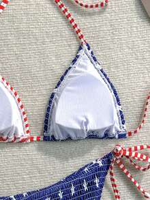 Swim Vcay 度假海灘條紋星星印花泳衣套裝 - 彩色 - 查看 4