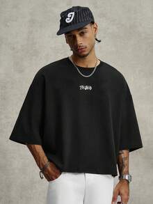 PAVTROS Men's Young Street Casual Sports T-Shirt - Black - View 4