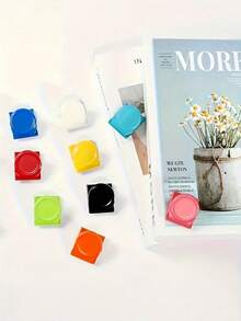 5PCS Colorful Magnetic Clips Heavy Duty Multipurpose Document Storage Organizer Plastic For Fridge Office Home Kitchen Christmas Gift - multicolor - View 6